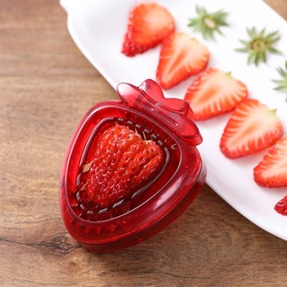 1 GÓI Máy Thái Dâu Tây Không Gỉ Bộ Cắt Trái Cây Cho Cốc Tráng Miệng Trang Trí Đế Bánh Trang Trí Bánh Mì Tự Làm thép không gỉ vải dễ sử dụng phù hợp dùng cho gia đình căn hộ văn phòng và không gian nhỏ