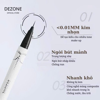 [DEZONE] Bút Kẻ Mắt Dezone Nét Mỏng 0.01mm Mượt Mà, Chống Run, Bền Màu Lâu Trôi