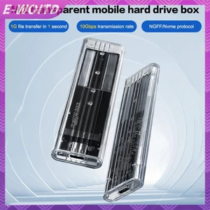 E-woitd M.2 NVME PCIe NGFF SATA Hộp đựng giao thức USB trong suốt Loại C 10Gbps PCI-E Hộp đựng ổ cứng gắn ngoài trong suốt cho điện thoại máy tính xách tay HNVN
