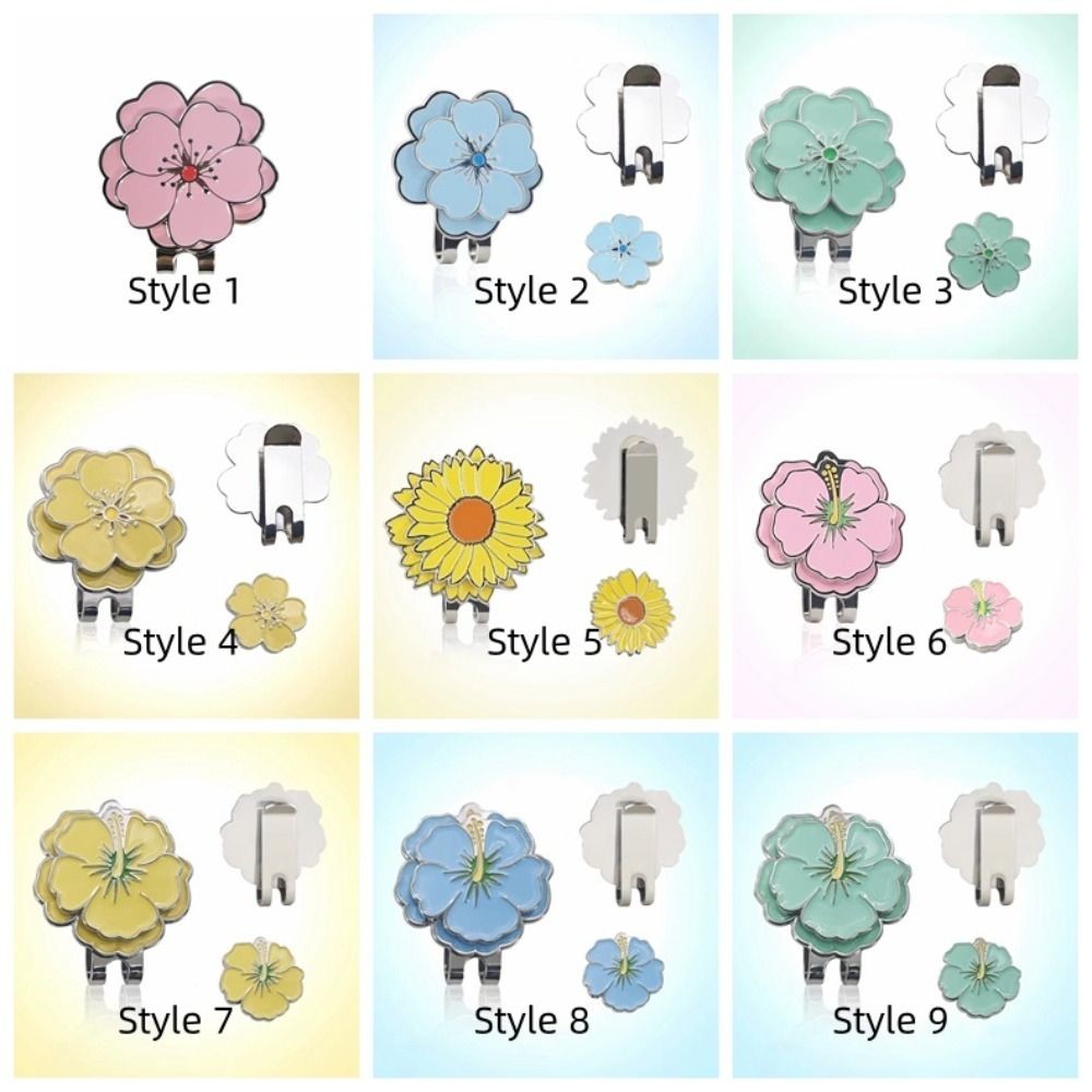 LACYES Golf Cap Clip, Từ Tính Bền Kim Loại Đánh Dấu Bóng Golf, Mũ Thể Thao Hai Kiểu Vị Trí Bóng Trang Trí Mũ Golf Marker Nữ Cô Gái