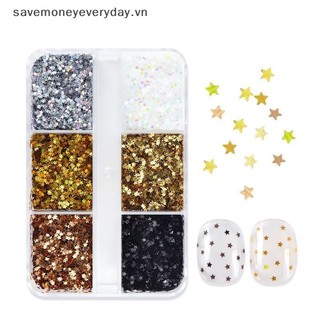 [savemoneyeveryday] 1mm Ngôi Sao Lấp Lánh Móng Tay Lấp Lánh Lấp Lánh Pentagram Trang Trí Móng Tay Thiết Kế Salon Móng Tay Phụ Kiện Dễ Thương DIY Nail Art Design [vn]