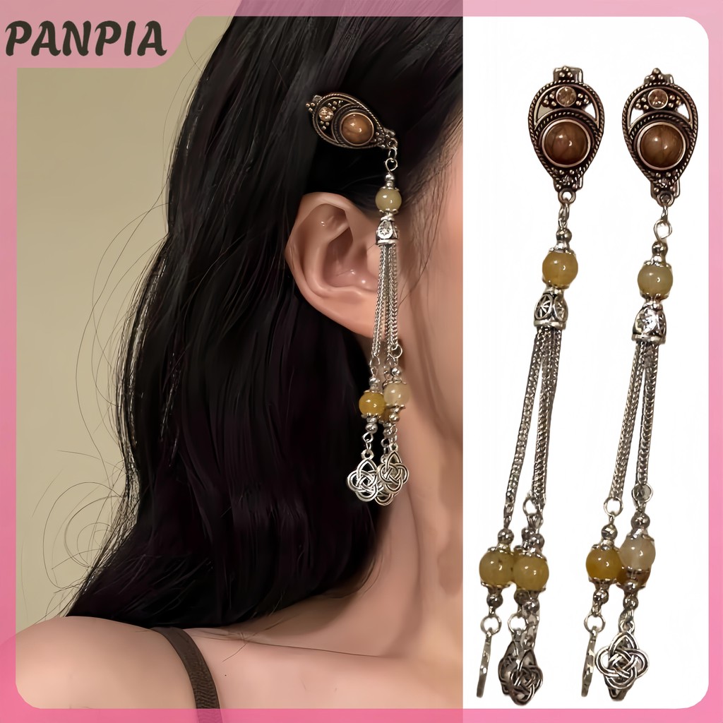 PNPIA Vintage Ngọc Trai sel Ngọc Trai Thanh Lịch Phong Cách Dân Tộc Kẹp Tóc Bên Kẹp Mũ Đội Đầu PNPIA