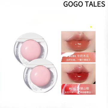 Gogo Tales Lip Gloss bóng tròn nước bóng gương bóng bóng môi bóng bóng môi bóng bóng bóng môi không dễ dính vào cốc son bóng