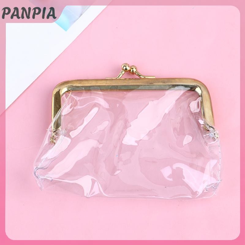 PANPIA-Ins Trong Suốt Đơn Giản Sắt Miệng Kẹp Túi Đồ Nhỏ Túi Bảo Quản Ví Đựng Tiền Xu