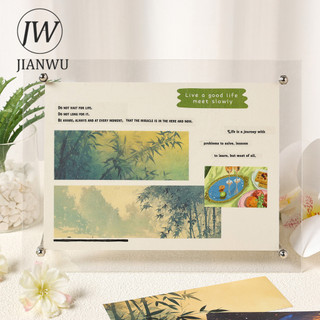 JIANWU Hình Ảnh Tự Nhiên Series Vintage Bầu Trời Mây Phong Cảnh Chất Liệu Cắt Dán Sách Sáng Tạo DIY Tạp Chí Văn Phòng Phẩm