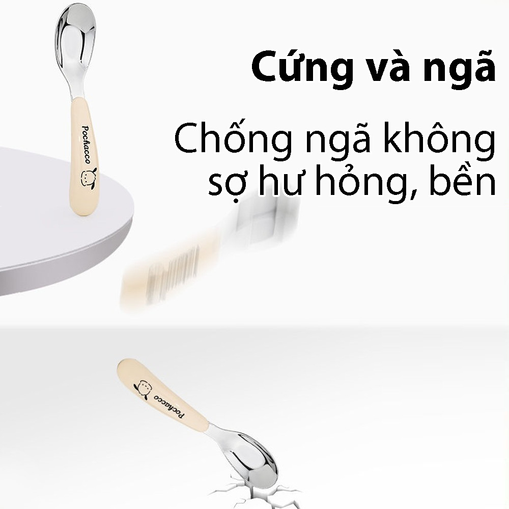 Muỗng cho em bé 304 Thép không gỉ thìa dễ thương muỗng quần áo trẻ em