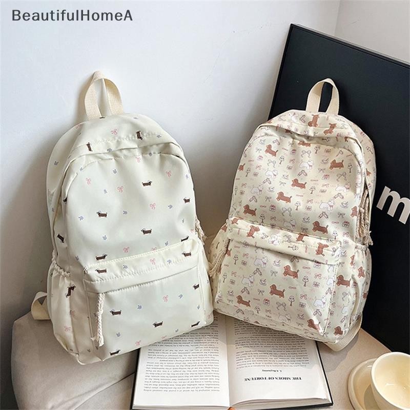 BeautifulHomeA Dễ Thương In Hình Chó Con Dachshund Ba Lô Phong Cách Đại Học Học Sinh Schoolbag Di Động Dung Tích Lớn Túi Du Lịch Nữ Tính Quà Tặng Sinh Nhật VN