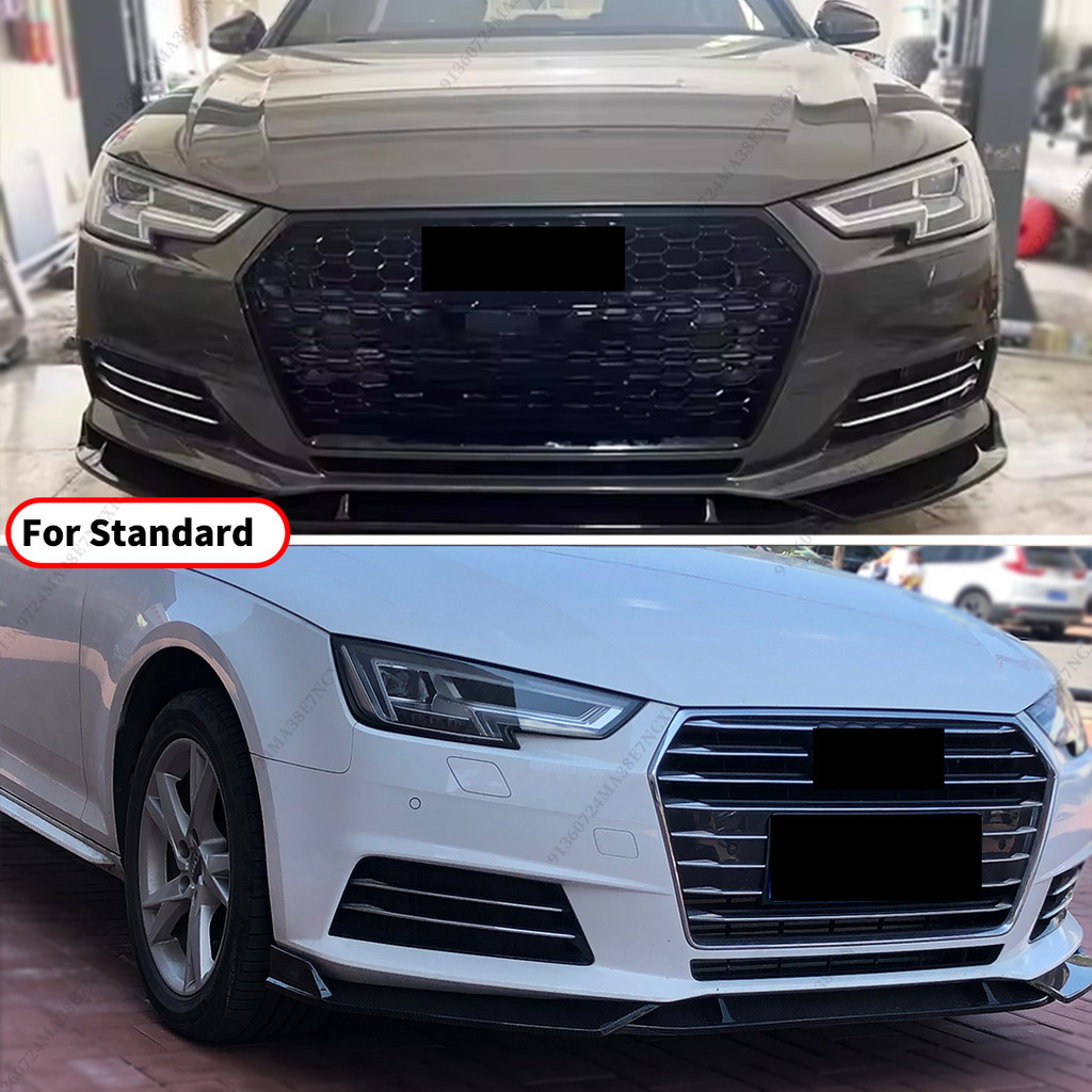 Điều Chỉnh Phụ Kiện Air Dam Spoiler Trước Ốp Lưng Môi Chin Guard Cho Xe Audi A4 S4 S-Line B9 2015 2016 2017 2018 2019 Body Kit
