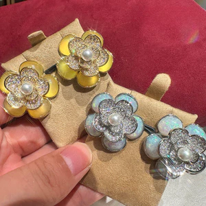 Hàn Quốc Hàn Quốc Tinh Tế Sang Trọng Zircon Tua Rua Ngọc Trai Dài Bông Tai Thanh Lịch Bán Buôn