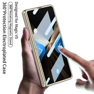 Giá đỡ Ting pha lê từ tính có thể xoay được Funda cho Honor Magic V5 Vỏ sạc không dây