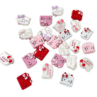Hoạt Hình Hợp Kim Kitty Mèo Hạt Miếng Đệm Hạt diy Handmade Vòng Tay Vòng Cổ Bông Tai Đính Hạt Điện Thoại Di Động Dây Xích Phụ Kiện Chất Liệu