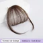 CORALTIDE Mini Fake Bangs, Tổng Hợp Đen Nâu Không Khí Nổ Tóc, Dành Cho Bé Gái Nữ Tóc Nối Dài