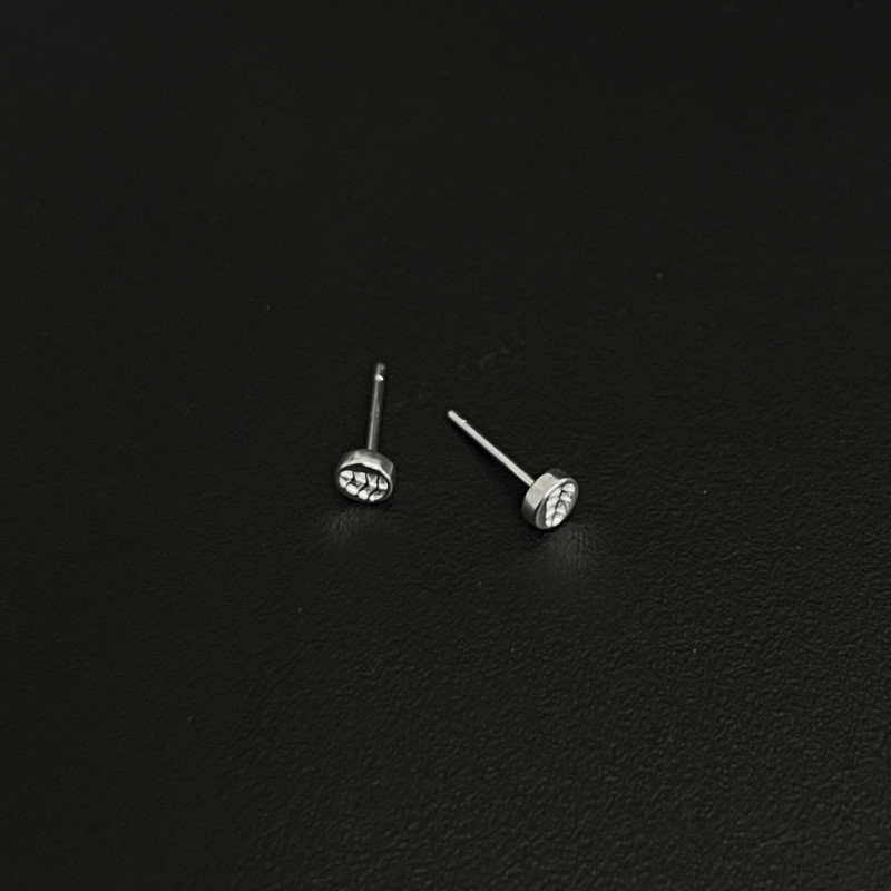 Bông tai in hình lá bạc S925 đơn giản dành cho nam nữ Thời trang độc đáo