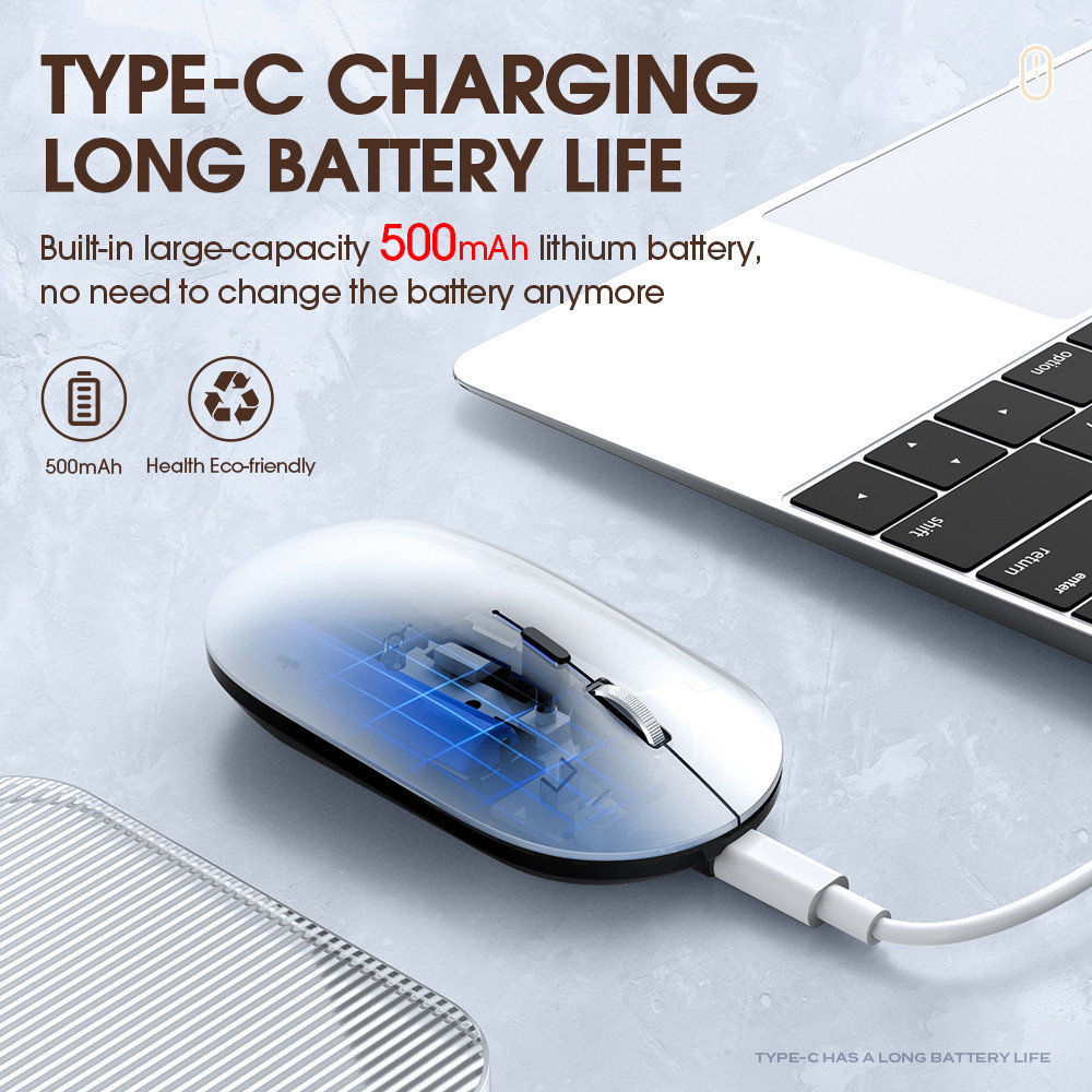 Chuột bluetooth 5.0 X2 cho điện thoại máy tính bảng laptop bằng hợp kim tích hợp sạc tốc độ cao