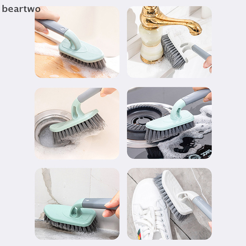 < Beartwo > Bàn Chải Sàn Phòng Tắm Rửa Tường Nhà Vệ Sinh Ngói Góc Khe Cắm Bàn Chải Dụng Cụ Vệ Sinh Đẹp