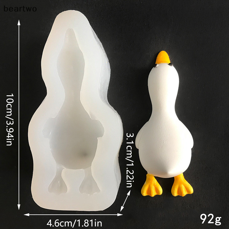 < Beartwo > 3D Khuôn Silicon Hình Vịt Dễ Thương DIY Xà Phòng Thạch Cao Thơm Khuôn Nhựa Handmade Nướng Bánh Sô Cô La Khuôn Trang Trí Nhà Quà Tặng Đẹp