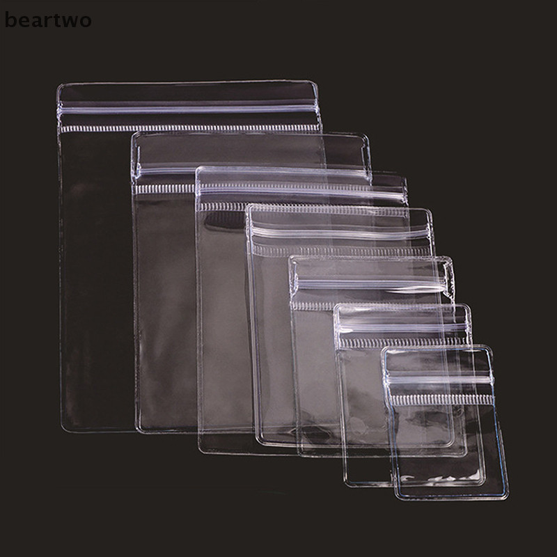 < Beartwo > 10 Chiếc Trang Sức Nhỏ Tự Dán Nhựa Zip Túi Trong Suốt PVC Túi Bảo Quản Trong Suốt Để Bảo Quản Vòng Tay Nhẫn Bông Tai Tổ Chức Đẹp