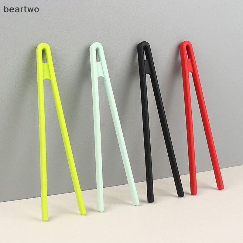 < Beartwo > Bánh mì nướng thực phẩm bằng silicon Lưỡi Trivet cho kẹp nhà bếp Kẹp nấu ăn chống trượt Kẹp Salad BBQ Dụng cụ nướng Phụ kiện nhà bếp Đẹp