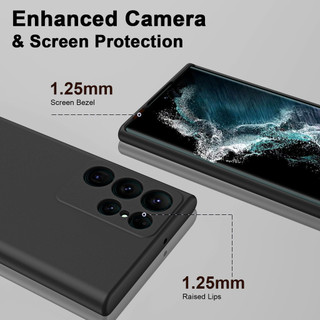 Dành Cho Samsung S22 Ultra / S23 FE / S24 Plus Ốp Lưng Silicon Lỏng Nâng Cấp Với Viền Vuông Bảo Vệ Camera Mềm Chống Trầy Xước Lớp Lót Microfiber Chống Sốc Mỏng