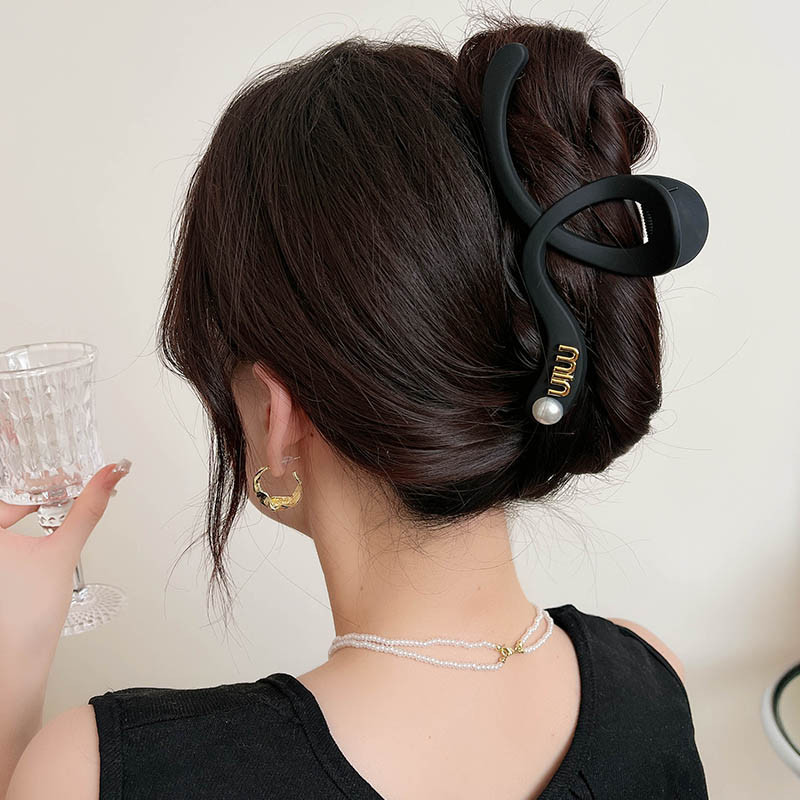 Đen Lấy Kẹp Nữ Kích Thước Lớn Tính Khí Đầu Lưng Tóc Tập Nhiều Cá Mập Kẹp Phụ Kiện Tóc