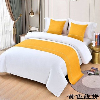 Phong Cách Mới ins Khách Sạn Khăn Đầu Giường Đầu Giường Cao Cấp Đơn Giản B & B Khách sạn Khăn Đầu Giường Màu Trơn Ánh Sáng Sang Trọng Vỏ Giường Đầu Giường
