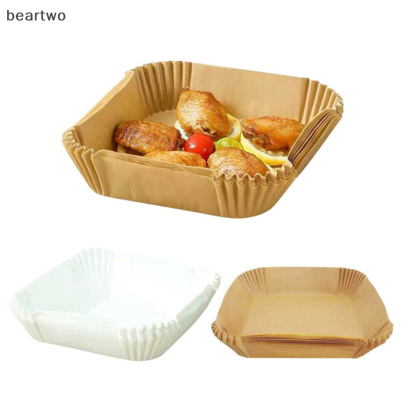 < Beartwo > Giấy chiên không khí nhà bếp Giấy nướng thấm dầu Phụ kiện tay cầm nồi chiên không khí