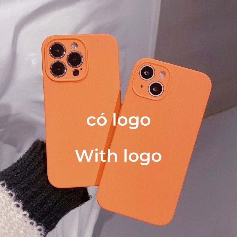 Ốp Silicon Màu Cam Sâu Cho iPhone 17 / 16 / 15 / 14 / 13 / 12 / 11 / Pro max / Plus Chống Rơi Bảo Vệ