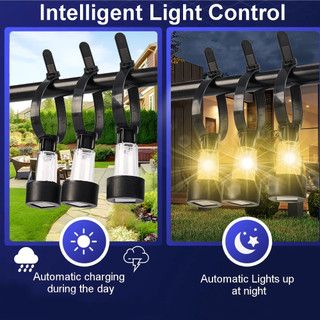 Đèn sân vườn năng lượng mặt trời Chống nước ngoài trời 8-10H Tự động bật, 2 chế độ ánh sáng Chất liệu PP trắng / ấm áp, bền bỉ với IP65 Chống thời tiết cho sân / lối đi