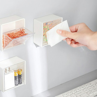 Hộp nhựa vuôngùng để đựng bông tẩy trang, tăm bông, xỉa răng, thun cột tóc, phụ kiện thiết kế mở dễ sử dụng ALINE