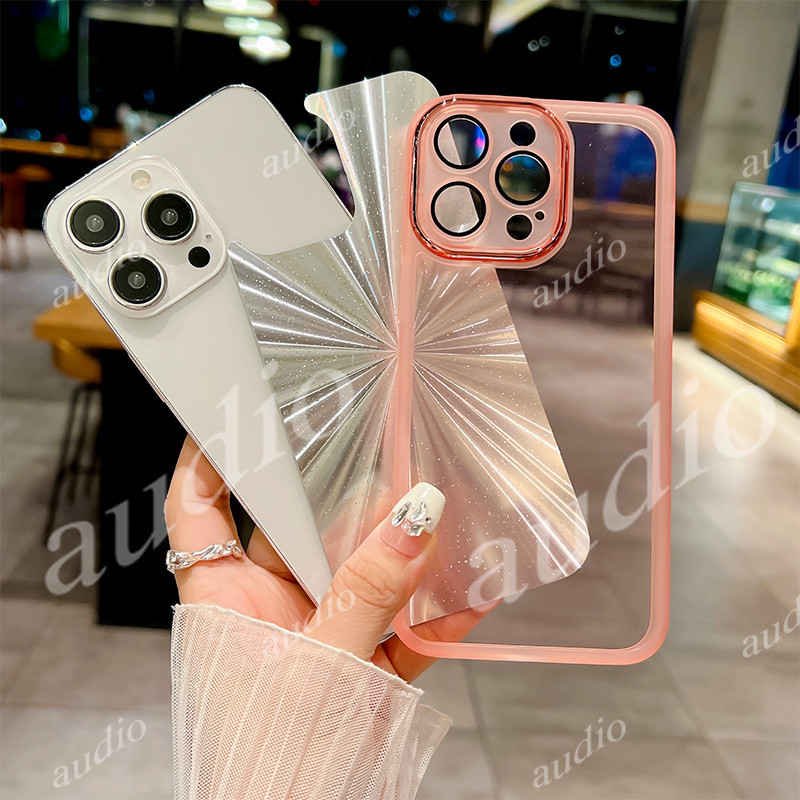 Ốp điện thoại lấp lánh pháo hoa bằng Laser Realme 15T 5G cho realme 15T 15 Pro 15Pro 5G với ống kính máy ảnh đầy đủ Phim bảo vệ Gradient Bling Vỏ trong suốt cho Realme 15Pro T15 Realme15T 5G