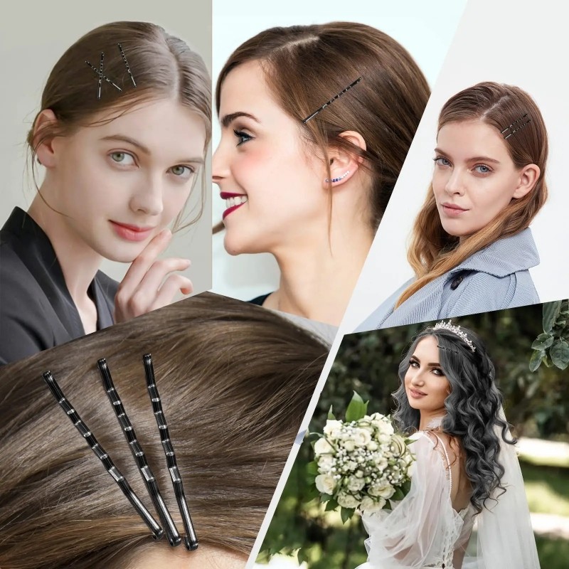 10 / 50 Chiếc Đen Kẹp Tóc Dùng Một Lần Pin Mũ Barrettes Sóng Kẹp Tóc Cầm Dụng Cụ Tạo Kiểu
