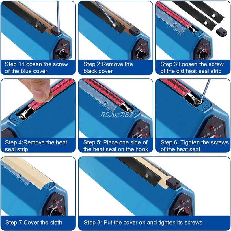 10 Chiếc Xung Sealer Linh Kiện Thay Thế, Vải Nhiệt Dải Vuông Yếu Tố Cầm Xung Sealer Bộ Sửa Chữa