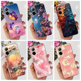 Dành Cho Realme C67 4G Ốp Lưng RMX3890 Vỏ Chống Sốc Hoa Phổ Biến Mềm Trong Suốt Silicon Điện Thoại Cho RealmeC67 4G 2023 C 67 Vỏ