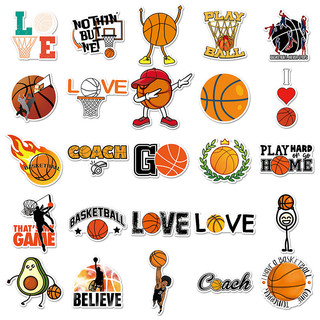 Bộ 50 NBA Bóng Rổ Hoạt Hình Miếng Dán Trang Trí Hành Lý Laptop Ván Trượt Thể Thao Graffiti Miếng Dán