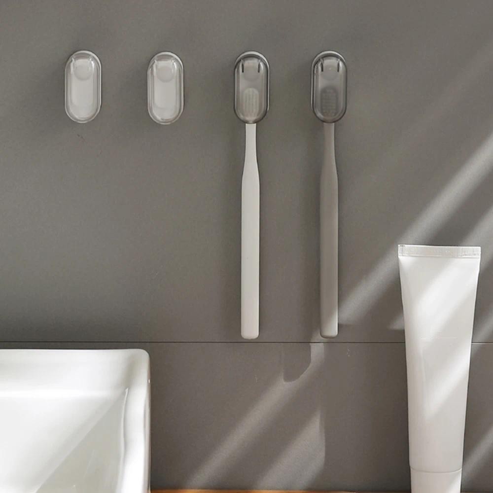 4 Chiếc Treo Tường Bàn Chải Đánh Răng Không Bụi Không Xả Tổ Chức Tiết Kiệm Không Gian Phòng Tắm Bàn Chải Đánh Răng Tổ Chức Để Sử Dụng Tại Nhà