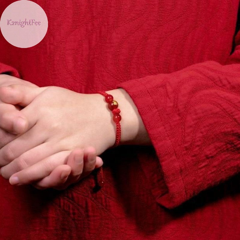 K2nightfee Vòng tay dây đỏ cung hoàng đạo Trung Quốc CNY Trang sức may mắn cho nam và nữ Quà tặng VN