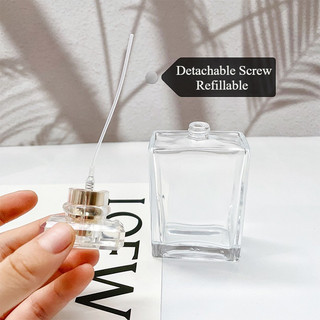 100ML Dung Tích Lớn Rỗng Chai Nước Hoa Có Thể Đổ Lại Thủy Tinh Fine Mist Xịt Chai Nước Hoa Atomizer Đen