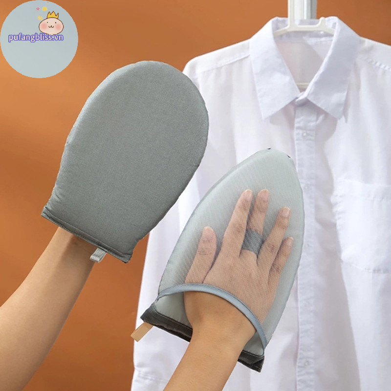 Pufangbliss May Hấp Ủi Găng Tay Chống Hơi Nước Mitt Có Vòng Ngón Tay Găng Tay Chịu Nhiệt Cho Quần Áo Hấp Bảo Vệ Cầm Tay VN
