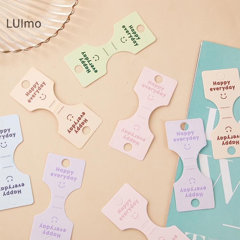 Luimo 50 Chiếc Màu Chữ Gấp Đóng Gói Tông Hiển Thị Thẻ Cho Handmade Vòng Cổ Mũ Băng Đô Quấn Tóc Trang Sức Hiển Thị Thẻ SBS