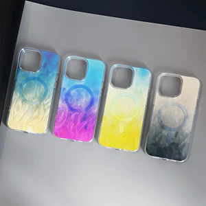 Ốp điện thoại IPhone 16 Vỏ bảo vệ Gradient Apple 16 Promax Túi khí làm mát TPU + PC 15PM Phim hai mặt 14Pro Vỏ bảo vệ toàn diện chống sốc