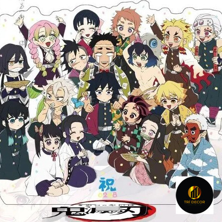 Mô hình Standee Action Figures Demon Slayer Kimetsu No Yaiba Anime Acrylic uou Phụ kiện trang trí để bàn góc học tập