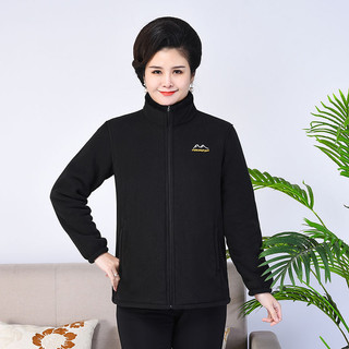 Mùa Thu Đông Mẹ Mặc San Hô Lông Cừu Lông Cừu Áo Nữ Lông Cừu Top Áo Trung Niên Người Cao Tuổi Rời Dày Plus Béo