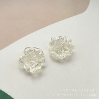Độc Đáo Phong Cách Xếp Ly Trong Suốt Hoa Cúc Cánh Hoa Nhựa Miếng Dán Phụ Kiện diy Handmade Bông Tai Trang Sức Bán Buôn