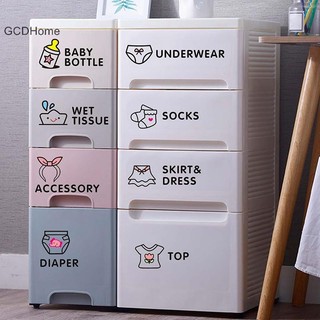 Gcdhome Quần Áo Bé Dán Trang Trí Nhà Tủ Quần Áo Miếng Dán Decal Phòng Ngủ Phân Loại Hoạt Hình Dán HOT