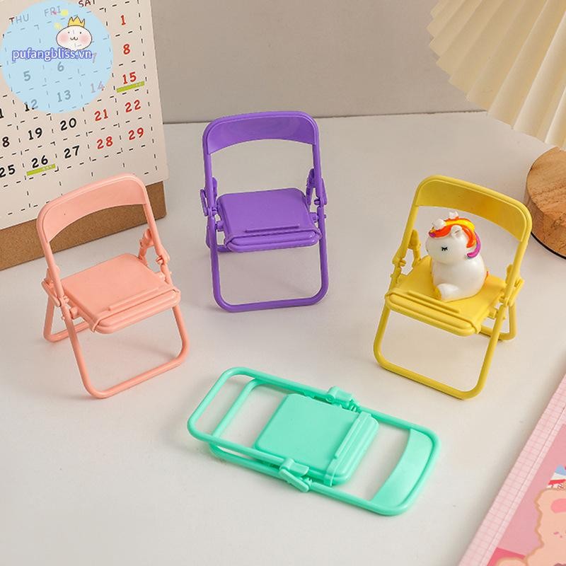 Pufangbliss Hình Ghế Điện Thoại Di Động Di Động Dễ Thương Nhiều Màu Sắc Có Thể Điều Chỉnh Ghế Gấp Lười Điện Thoại Để Bàn Giá Đỡ Cho Điện Thoại Di Động VN