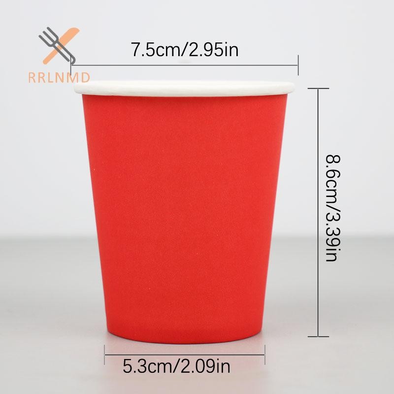 Rrlnmd 10 Chiếc 9oz 250ml Cốc Giấy Dày Chắc Chắn Cốc Dùng Một Lần Cưới Sinh Nhật Ngày Lễ Dùng Một Lần Bộ Đồ Ăn MỚI