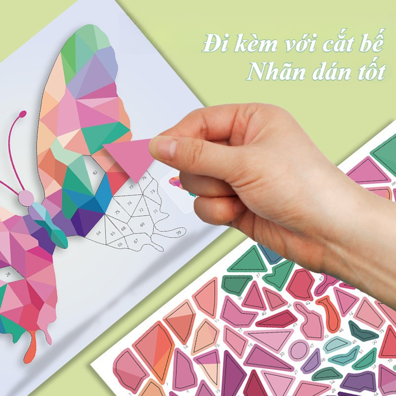 Sticker 3D Xếp Hình Học, Đồ Chơi Phát Triển Trí Tuệ, Hỗ Trợ Giáo Dục Sớm, Dán Tranh & Trang Trí DIY