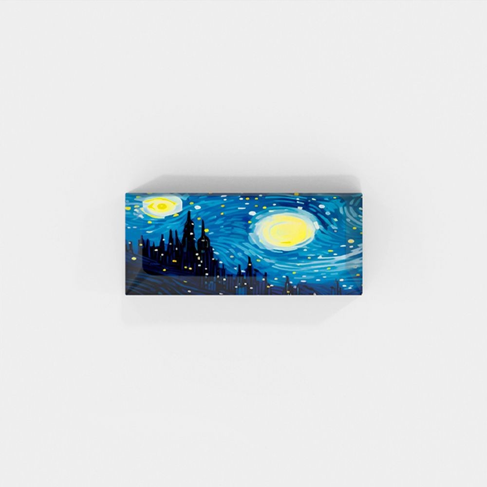 Van Gogh Star Keycap Original Keycap Clearance Bộ Tám Mảnh Độc Đáo pbt Thăng Hoa Nắp Bàn Phím Cơ Opaque / llxx