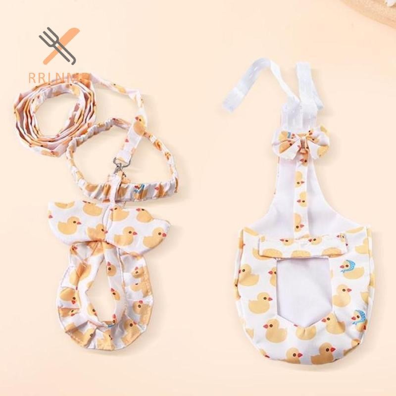 RRLNMD Hoạt Hình Dễ Thương Có Thể Điều Chỉnh Thú Cưng Ngỗng Gà Vịt Tã Kawaii Lực Kéo Ngực Dây Ngỗng Dây Đeo Ngực Ngoài Trời Đồ Dùng Cho Thú Cưng MỚI