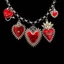MERIGGIARE Trái Tim Vòng Cổ Chokers, Mạ Bạc Thánh Kitô Giáo Công Giáo Mặt Dây Chuyền Cổ Vintage Chokers, Vòng Cổ Choker Thép Không Gỉ Nóng Trang Sức Nữ